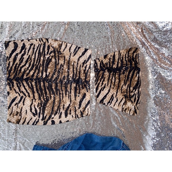 ‼️SOLD‼️ Animal Print Tube Top Skirt Set - Picture 2 of 3
